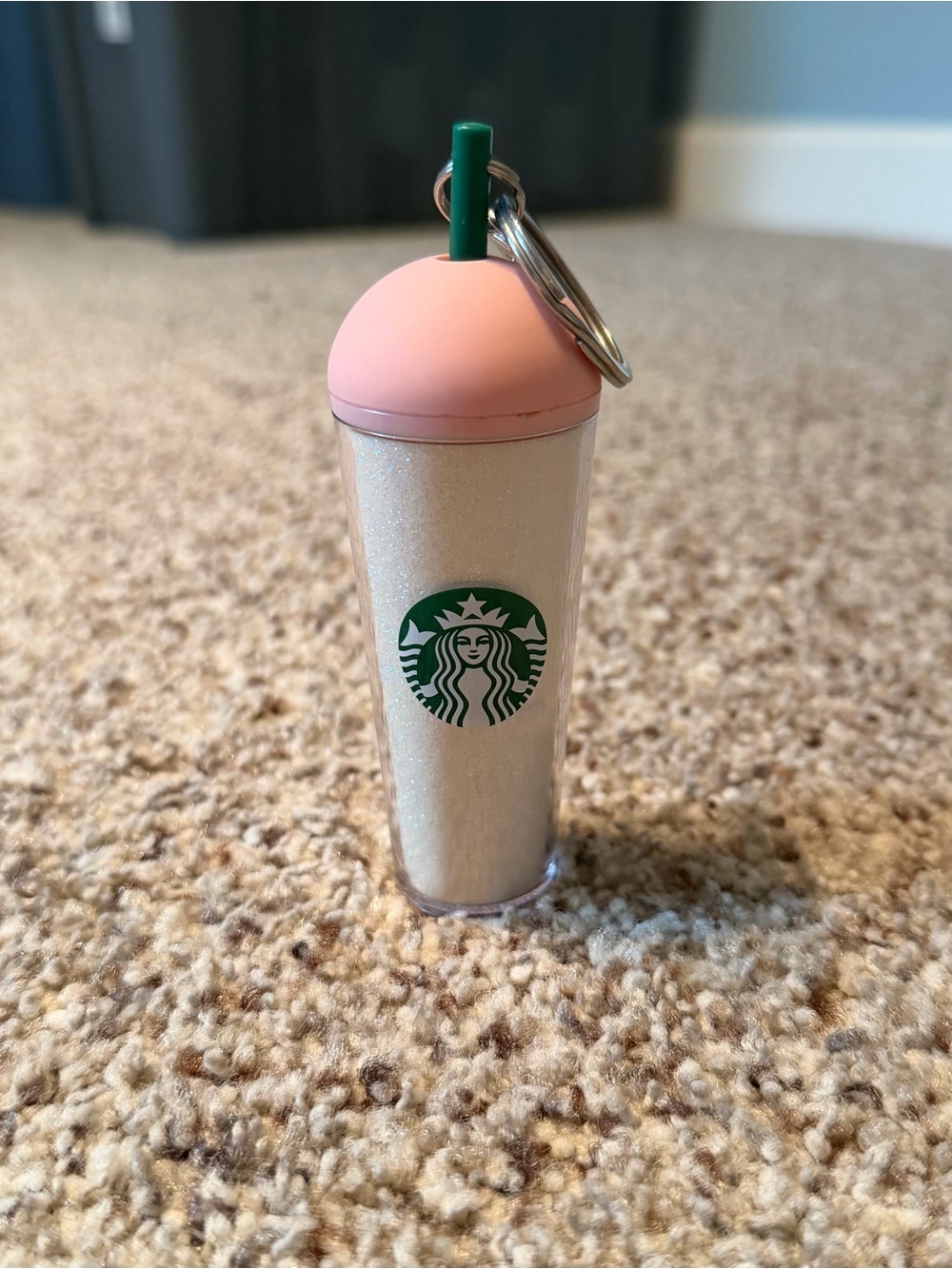 Starbucks Pink & Green Mini Tumbler Keychain